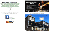 Desktop Screenshot of lakeofthewoodshotel.shawbiz.ca