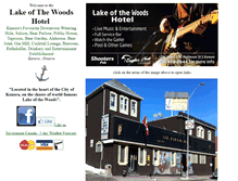 Tablet Screenshot of lakeofthewoodshotel.shawbiz.ca